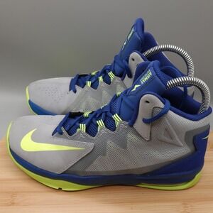 Nike Shoes 6Y Women 7.5 Air Max Stutter Mid Basketball Gray Blue Neon 653754-004